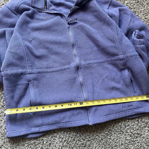 L.L Bean Fleece Jacket Zip Up Womens Xl Petite Purple Sweater Outdoors Gorp - Picture 5 of 12